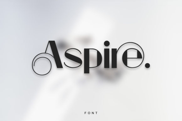 Aspire Display Font for Crafters and Product Creators