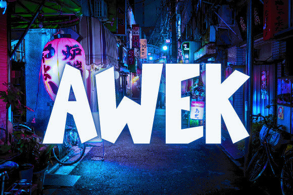 Awek Display Font for Creative Crafts and Product Designs
