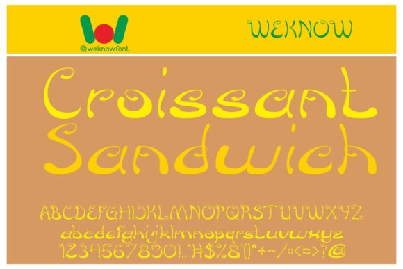 Croissant Sandwich Font for Bold Campaign Typography