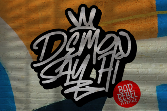 Demon Say Hi: Bold Display Font for Creative Projects