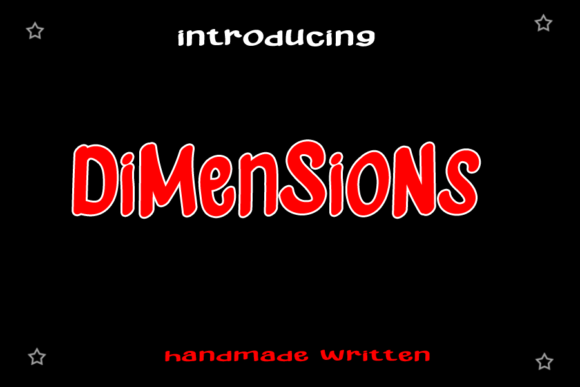 Dimensions Display Font for Digital Design Projects