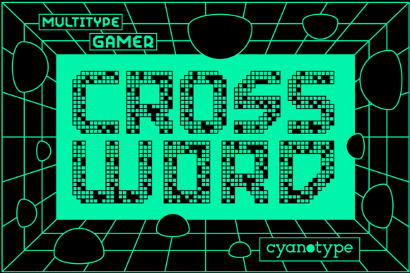 Gamer Crossword Font for Trendy Branding and Display Projects