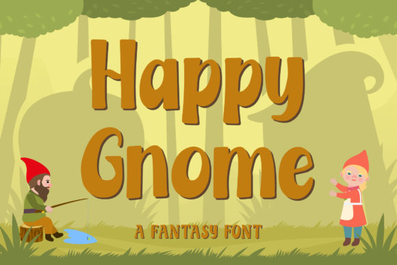 Happy Gnome Font: A Playful Display Typeface for Craft Creators