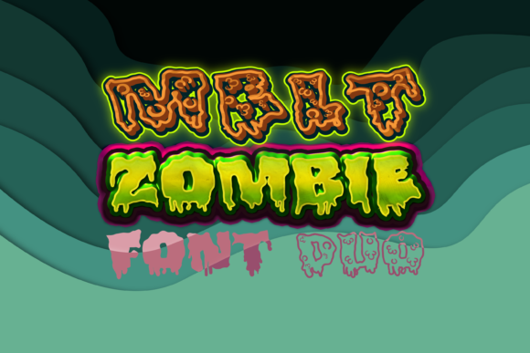 Melt Zombie Duo Font for Halloween-Inspired Branding Projects