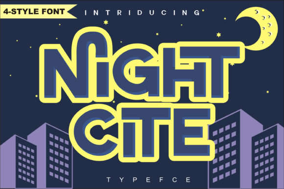 Night Cite Font: A Bold Display Typeface for Craft Creations