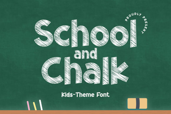 School and Chalk: A Timeless Display Font for Creative Projects