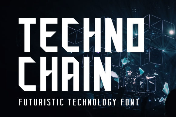 Techno Chain Font: A Bold Display Typeface for Editorial Design