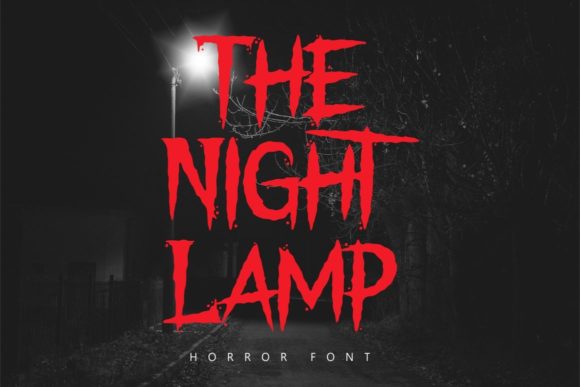 The Night Lamp Font for Scary Movie and Halloween Branding