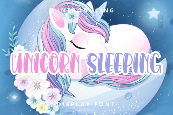 Unicorn Sleeping Font: A Playful Display Typeface for Creative Campaigns