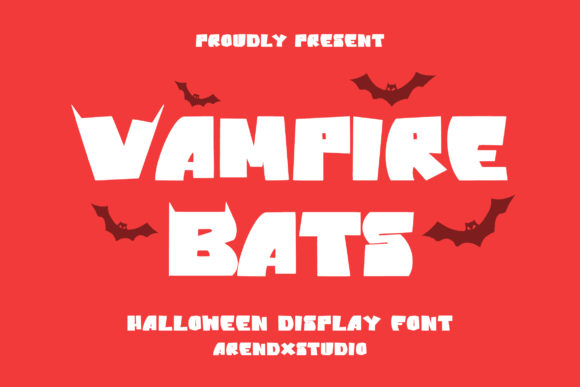 Vampire Bats Font for Halloween-Themed Editorial Design